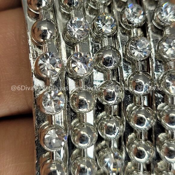 Studded Silvery Bangles-NWOT - Picture 2 of 6